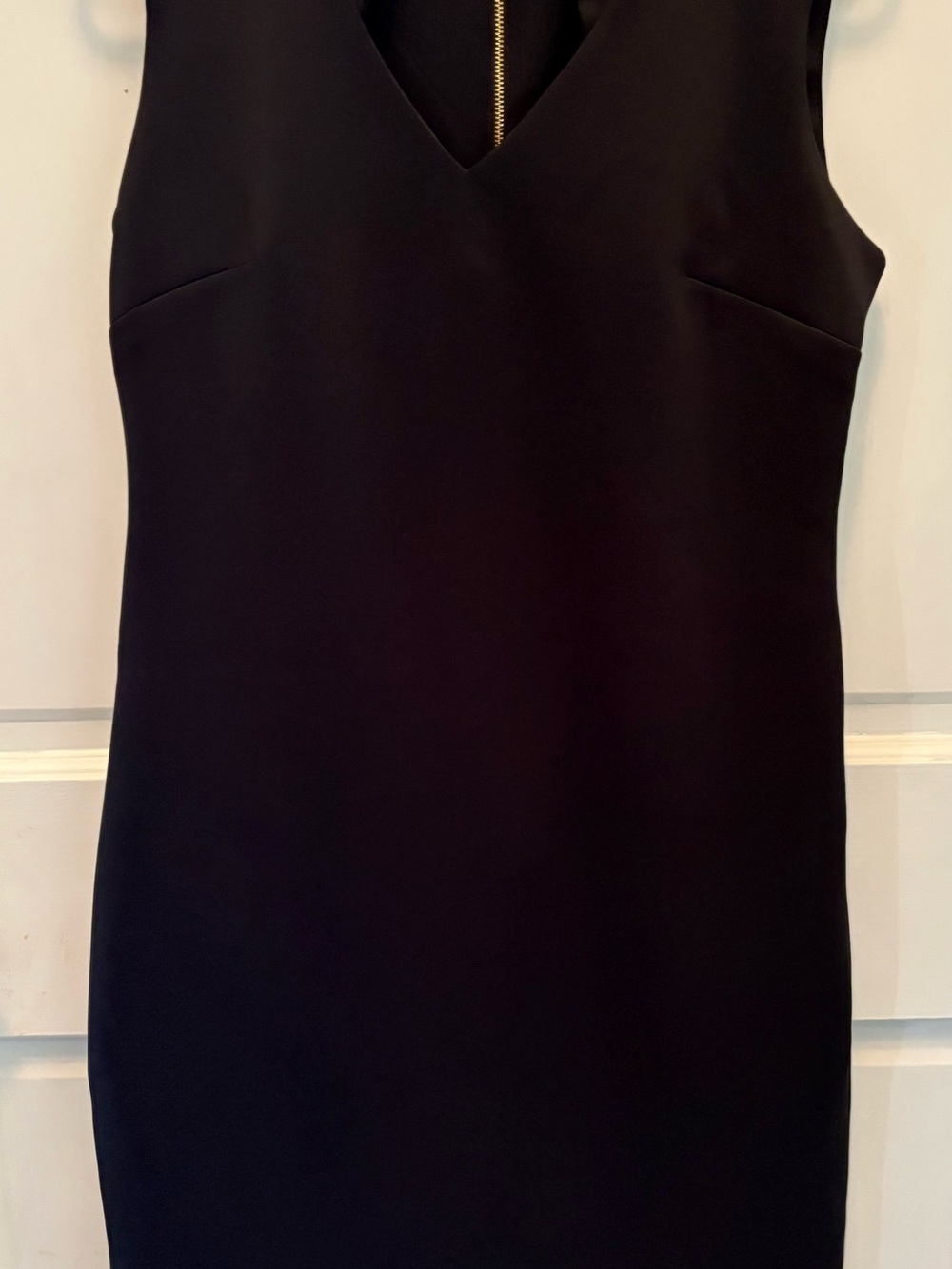 Calvin Klein Black V-Neck Sheath Mini Dress